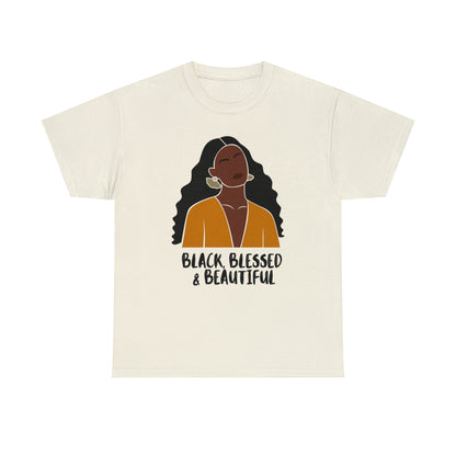 Black, Blessed & Beautiful Shirt | Empowered & Beautiful Cotton T-shirt