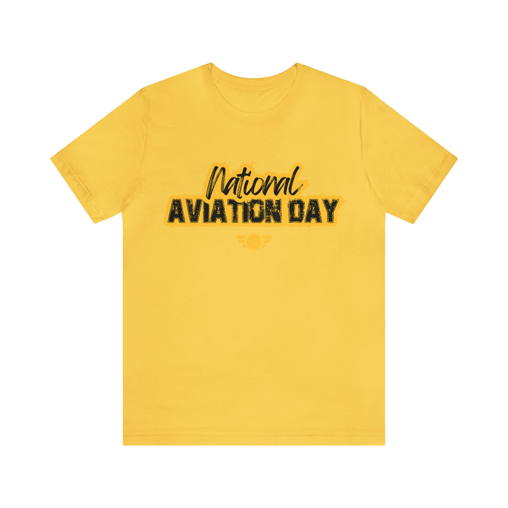 National Aviation Day Yellow Shirt | Airplane Pilot T-Shirt