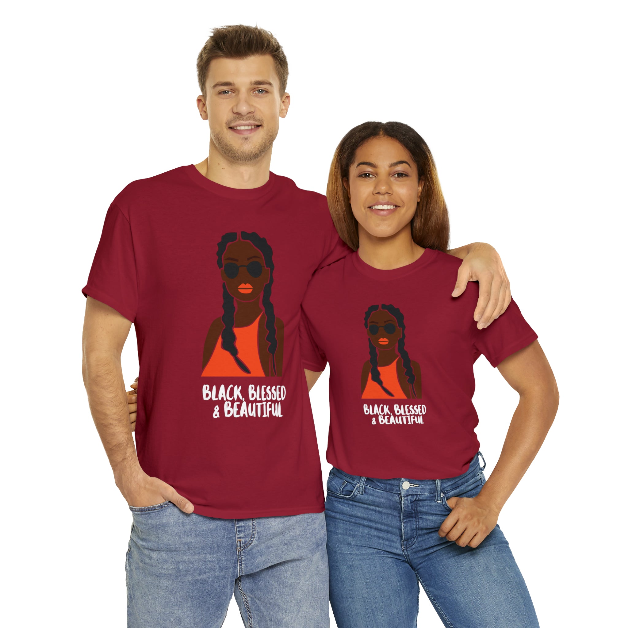 Black Blessed And Beautiful Shirt | Empowered & Beautiful Cotton T-shirt