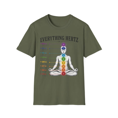 Chakra Frequency T-Shirt — "Everything Hertz" Meditation Tee