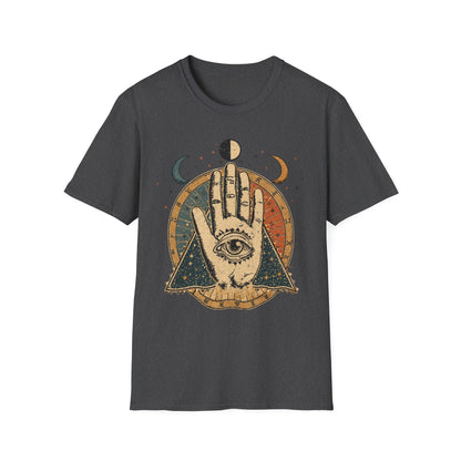 Mystic Palmistry T-Shirt — Celestial Hand with All-Seeing Eye