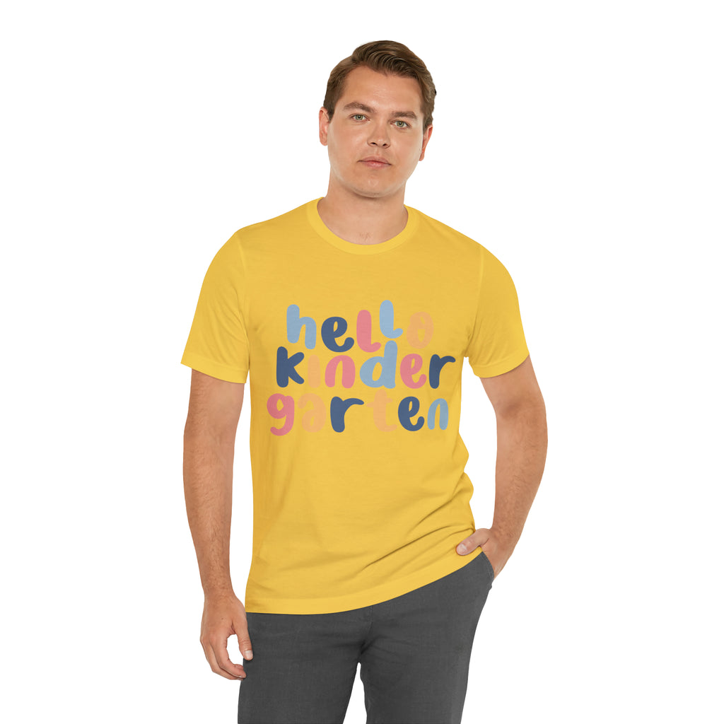 Hello Kindergarten School Shirt | First day of School Unisex T-Shirt