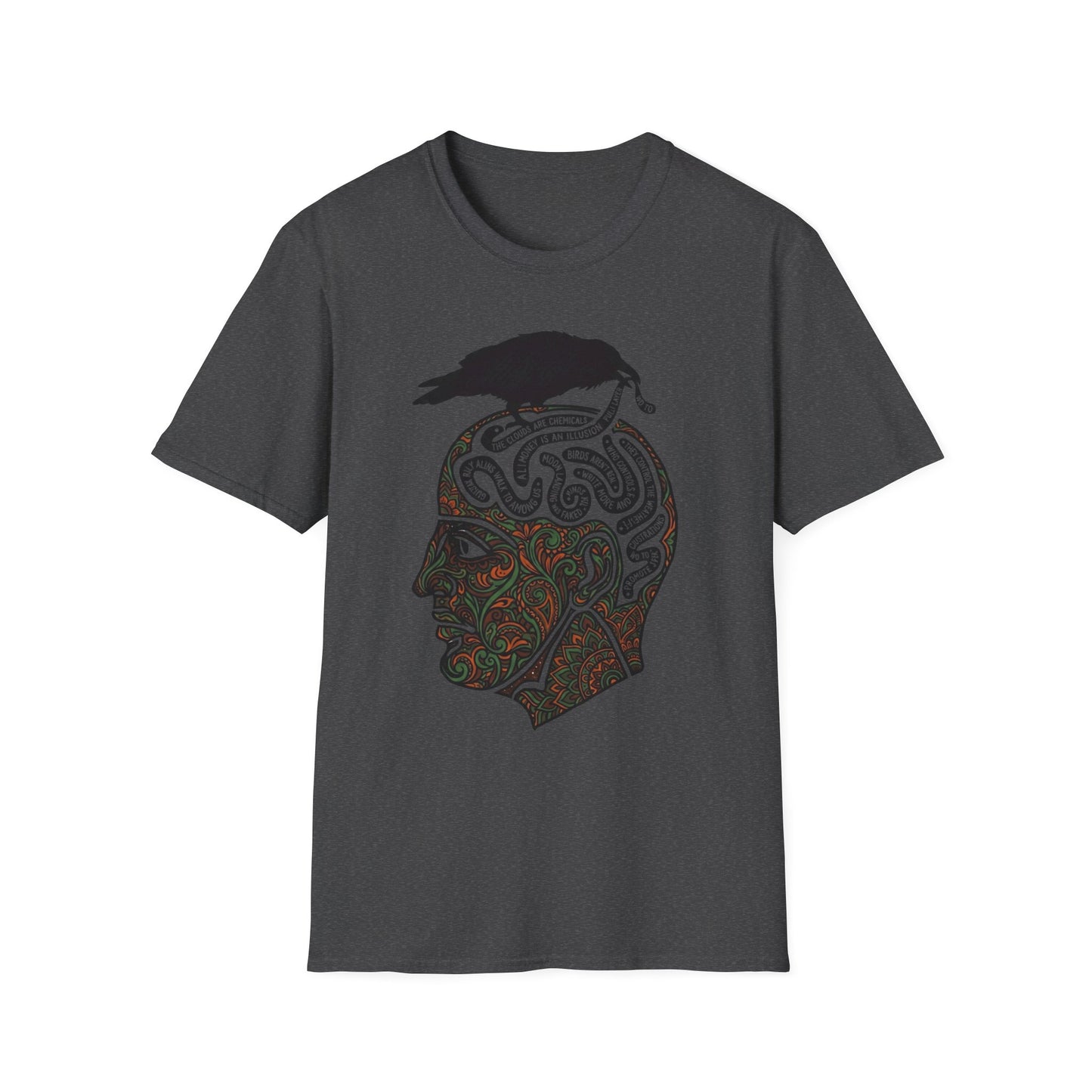Raven & Mind Maze T-Shirt — Brain Anatomy Graphic Tee