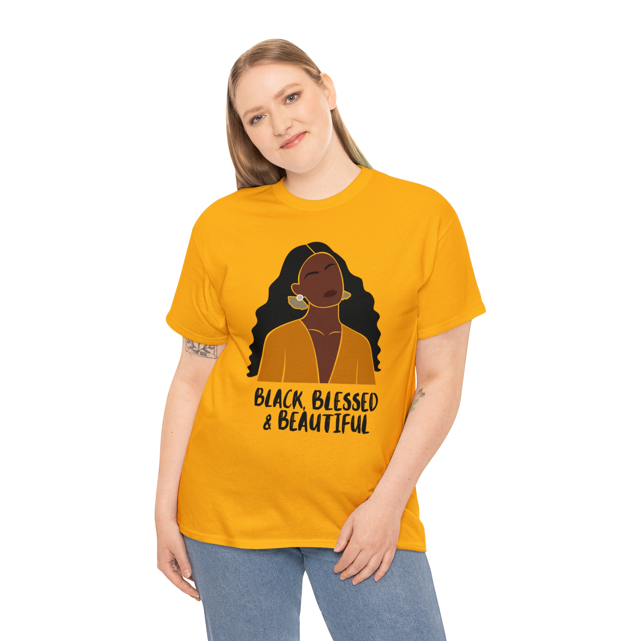 Black, Blessed & Beautiful Shirt | Empowered & Beautiful Cotton T-shirt