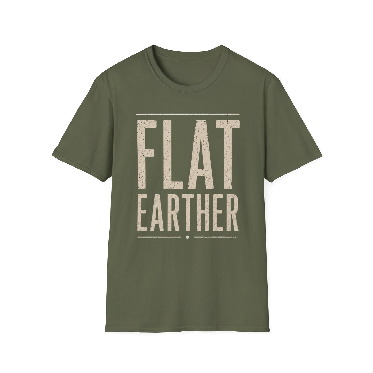 Flat Earther T‑Shirt — Bold Vintage Graphic Tee