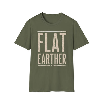 Flat Earther T‑Shirt — Bold Vintage Graphic Tee