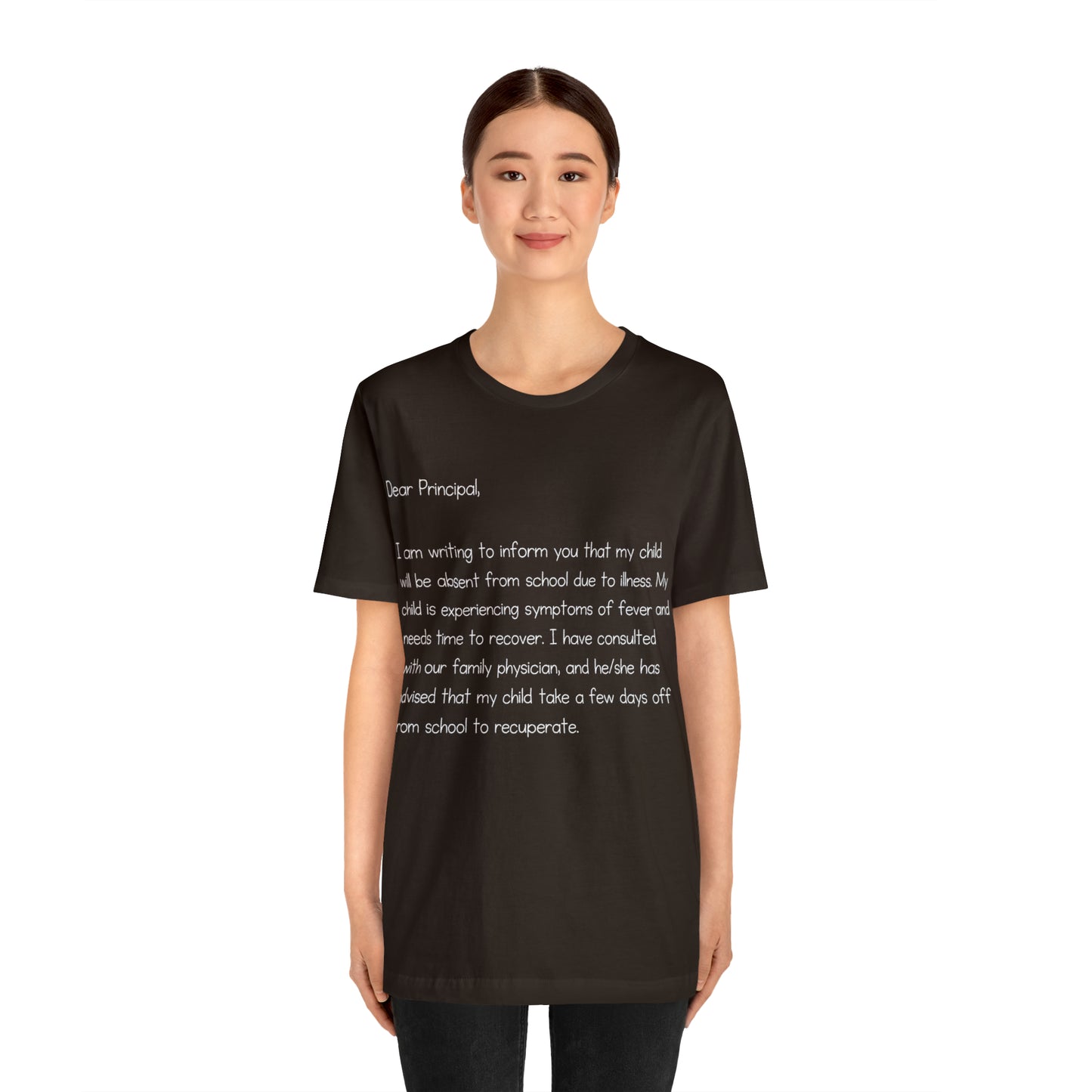Absent Excuse Letter School Shirt | Hilarious Sick Letter Statement T-Shirt