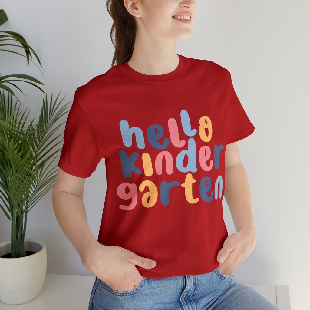 Hello Kindergarten School Shirt | First day of School Unisex T-Shirt