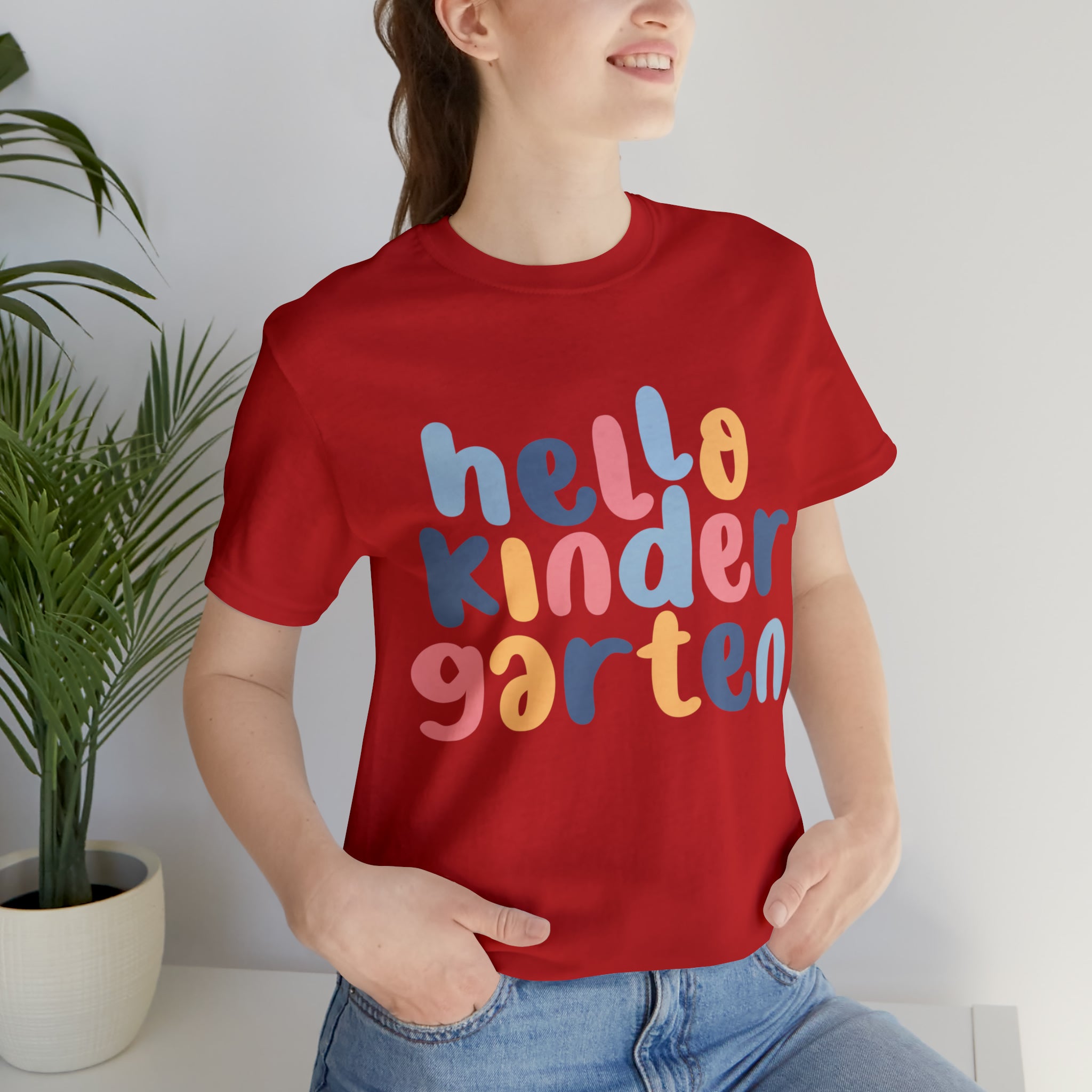 Hello Kindergarten School Shirt | First day of School Unisex T-Shirt