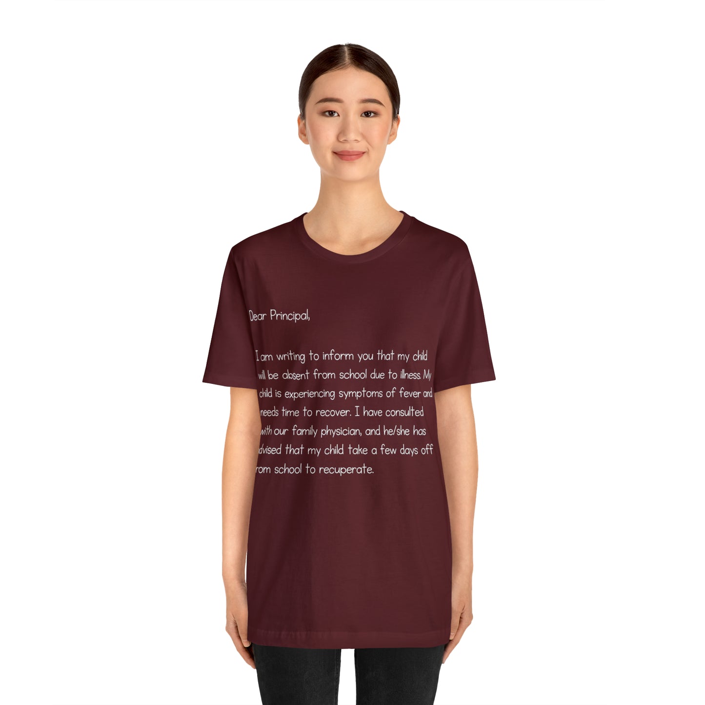 Absent Excuse Letter School Shirt | Hilarious Sick Letter Statement T-Shirt