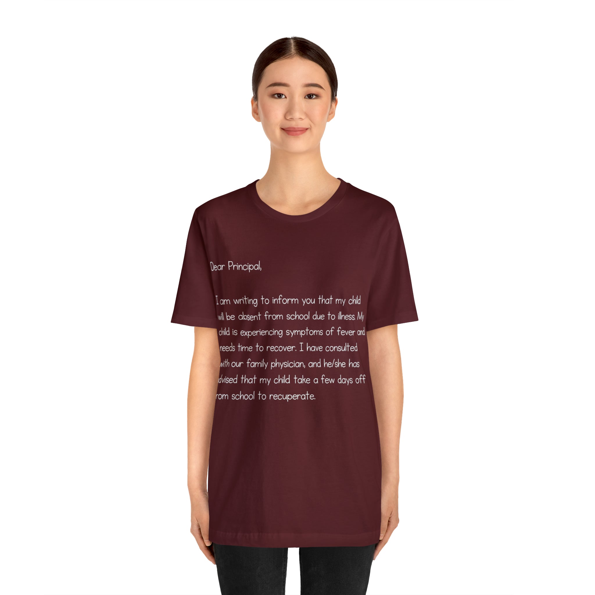 Absent Excuse Letter School Shirt | Hilarious Sick Letter Statement T-Shirt
