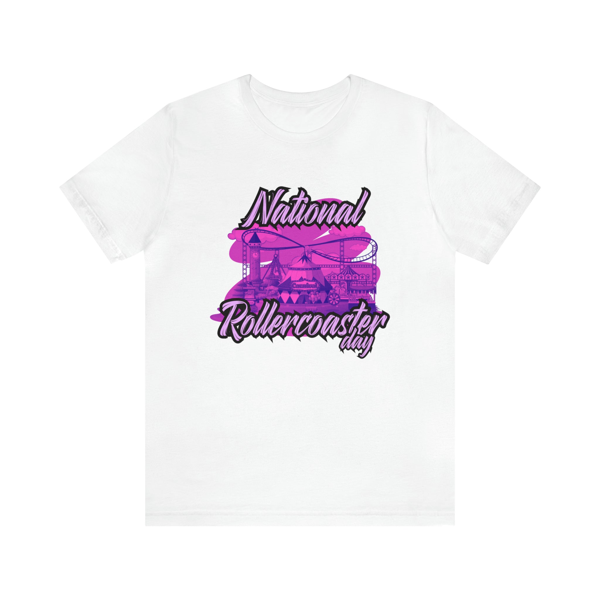National Rollercoaster Day Pink Shirt | Carnival Ride T-Shirt