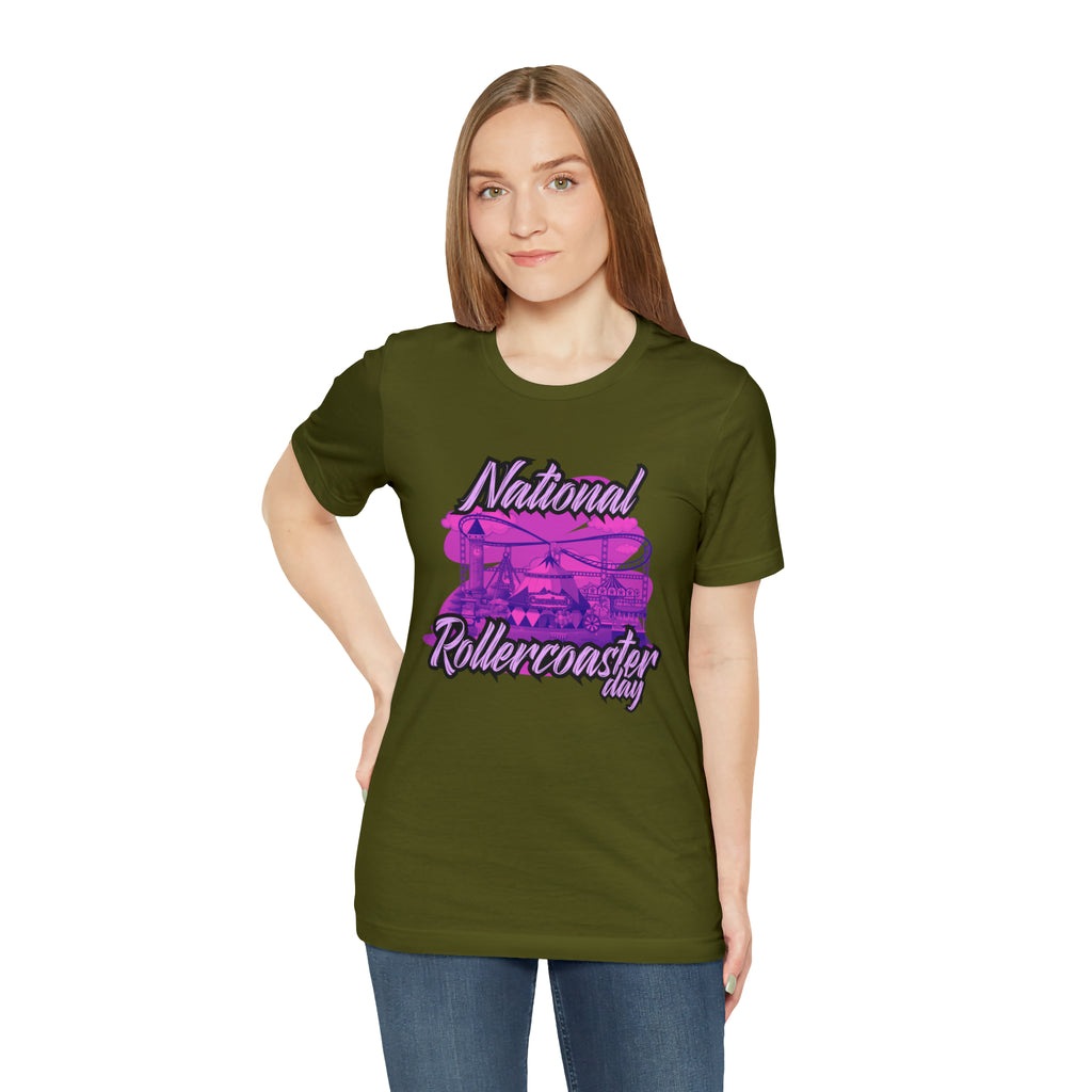 National Rollercoaster Day Pink Shirt | Carnival Ride T-Shirt