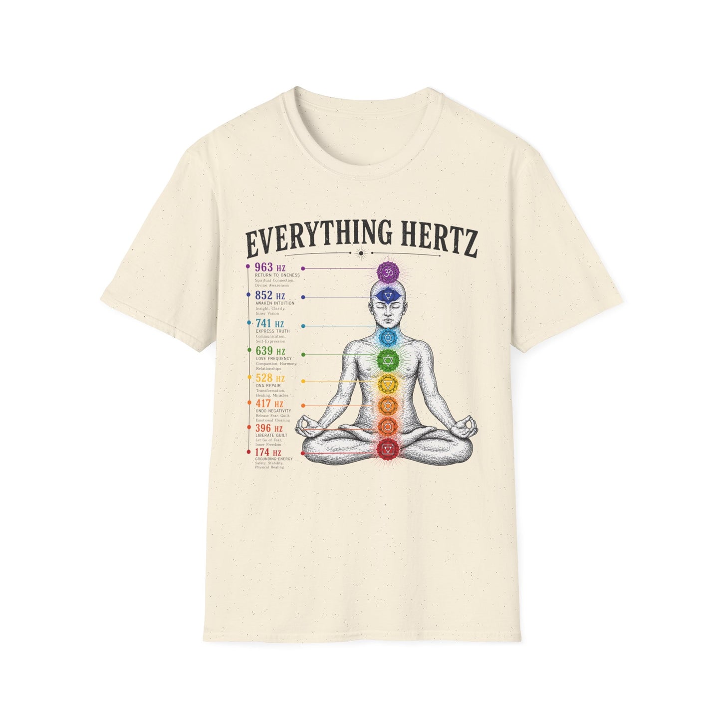 Chakra Frequency T-Shirt — "Everything Hertz" Meditation Tee