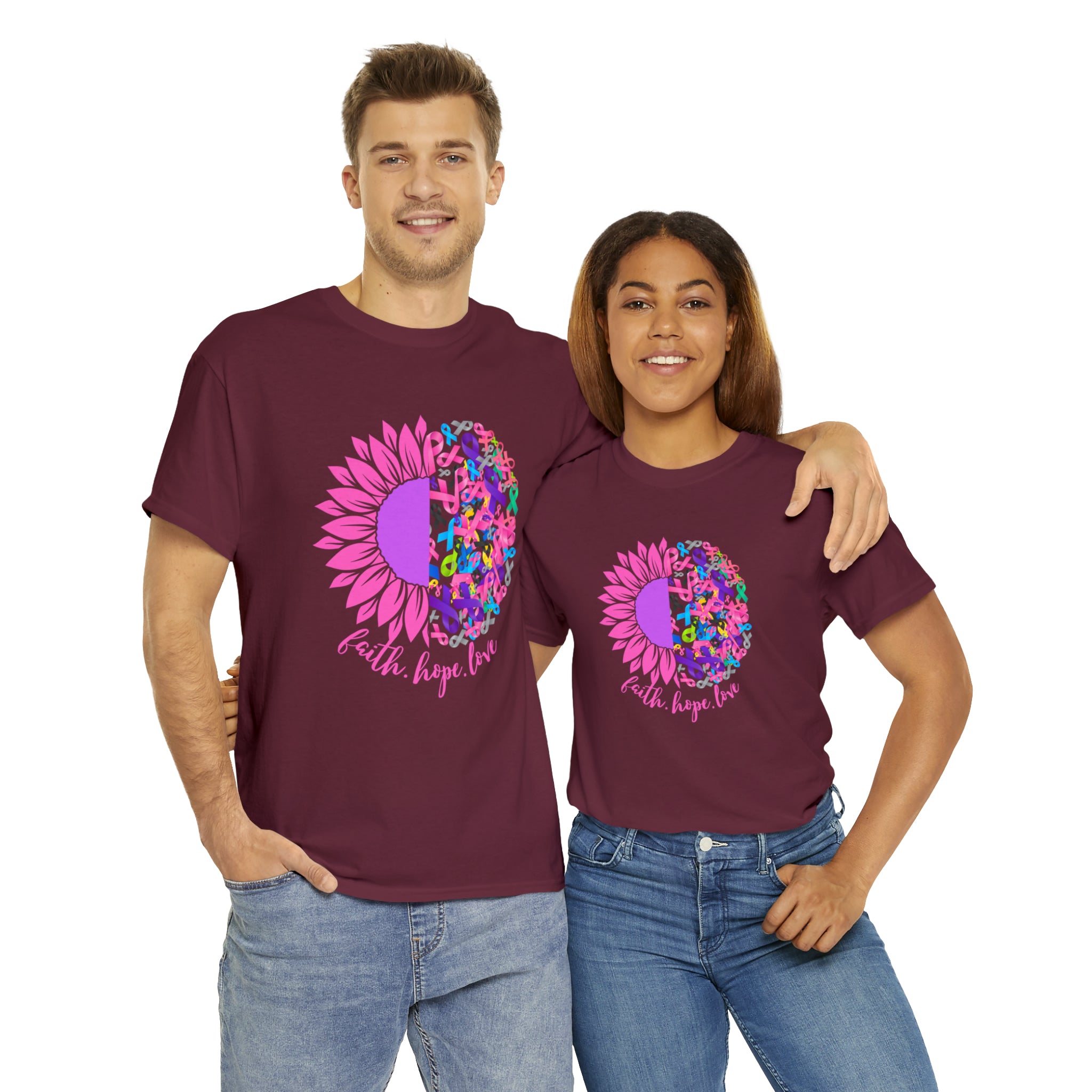 Faith Hope Love Shirt | Cancer Warrior Support Unisex T-Shirt