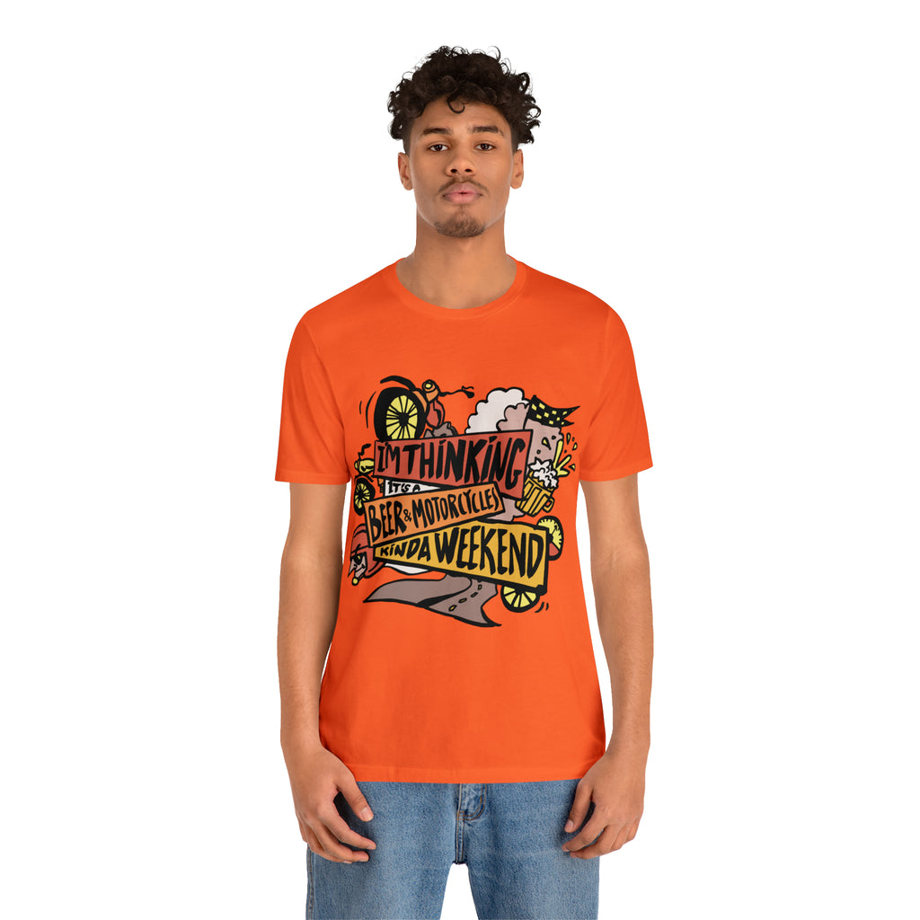Beer and Motorcycle Shirt | Drink Beer Unisex T-Shirt