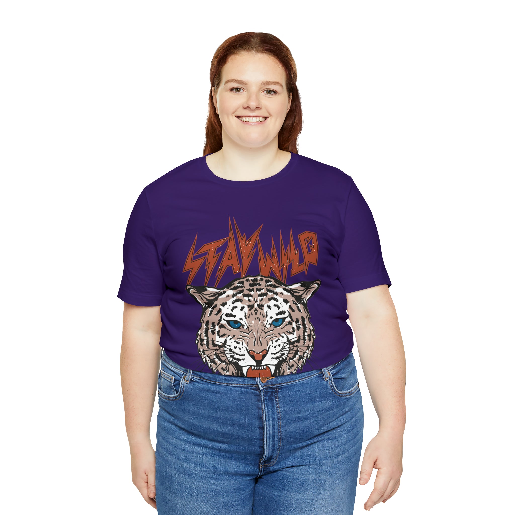 Stay Wild Unisex T-shirt Cougar Leopard Fun Ambitious Shirt Cat Lady Shirt