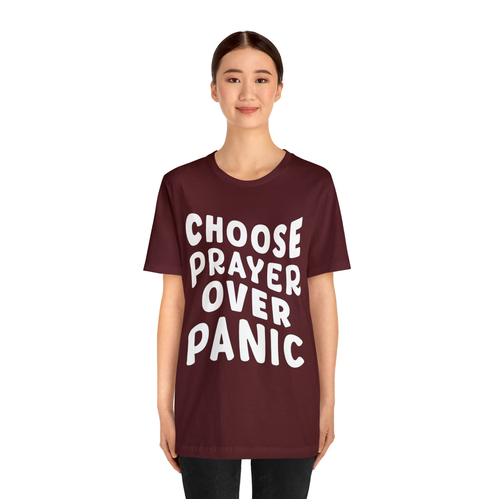 Prayer Over Panic Unisex Shirt | Religious Shirt for Prayers