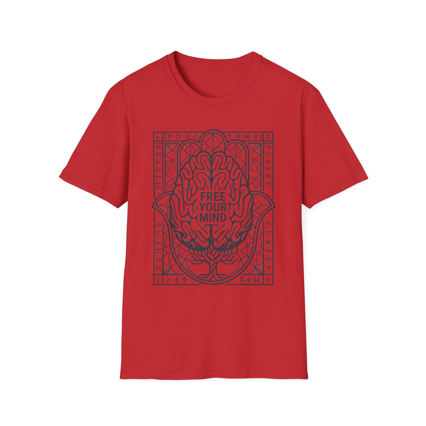 Free Your Mind T-Shirt — Mandala Brain Meditation Tee