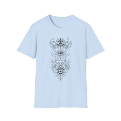 Chakra Wings T-Shirt — Geometric Spiritual Energy Tee