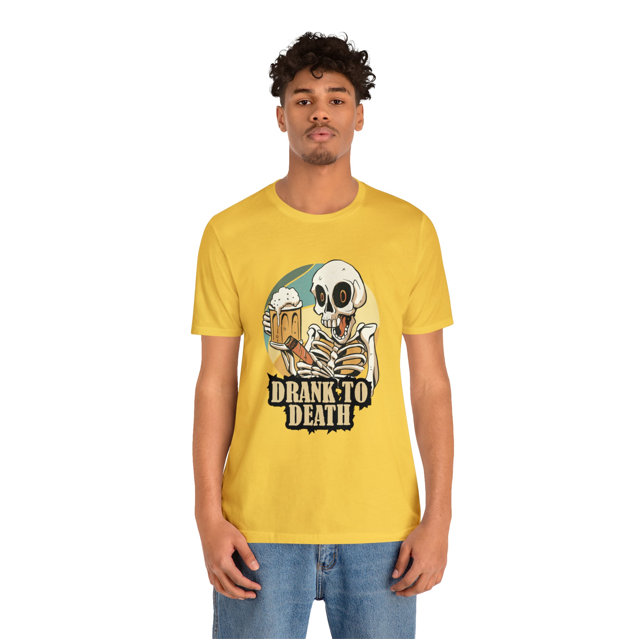 Skeleton Drank to Death Shirt | Drink Beer Unisex T-Shirt