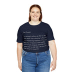 Absent Excuse Letter School Shirt | Hilarious Sick Letter Statement T-Shirt