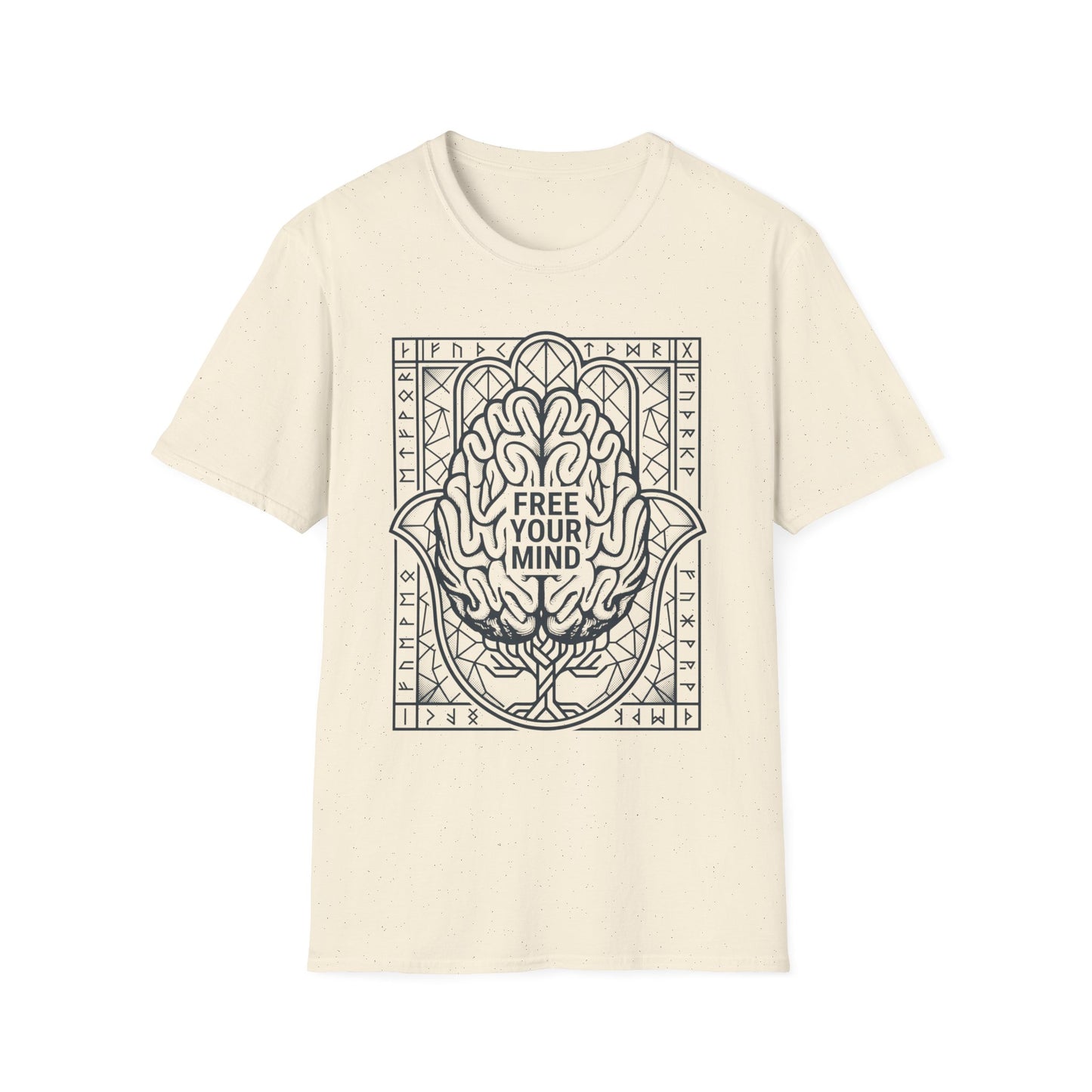 Free Your Mind T-Shirt — Mandala Brain Meditation Tee