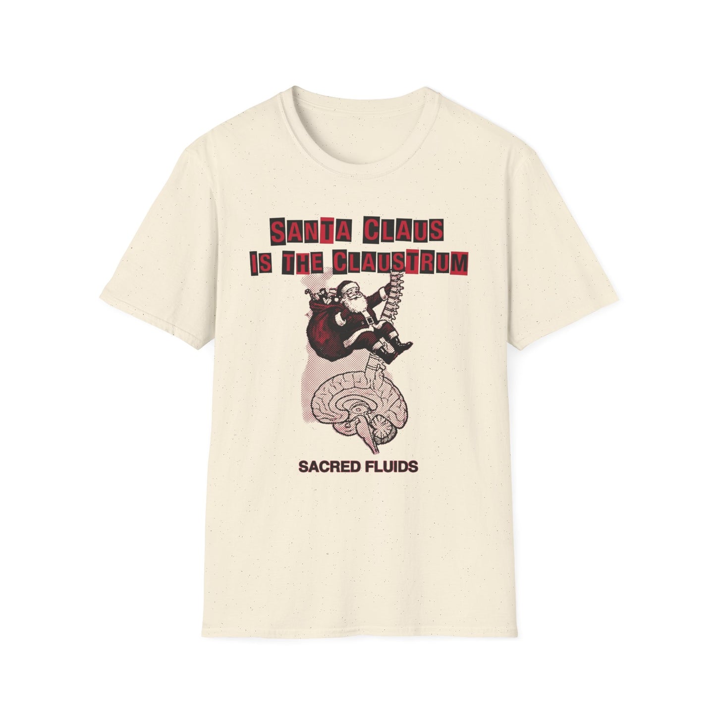 Santa Claus Is The Claustrum T-Shirt — Retro Anatomical Christmas Tee