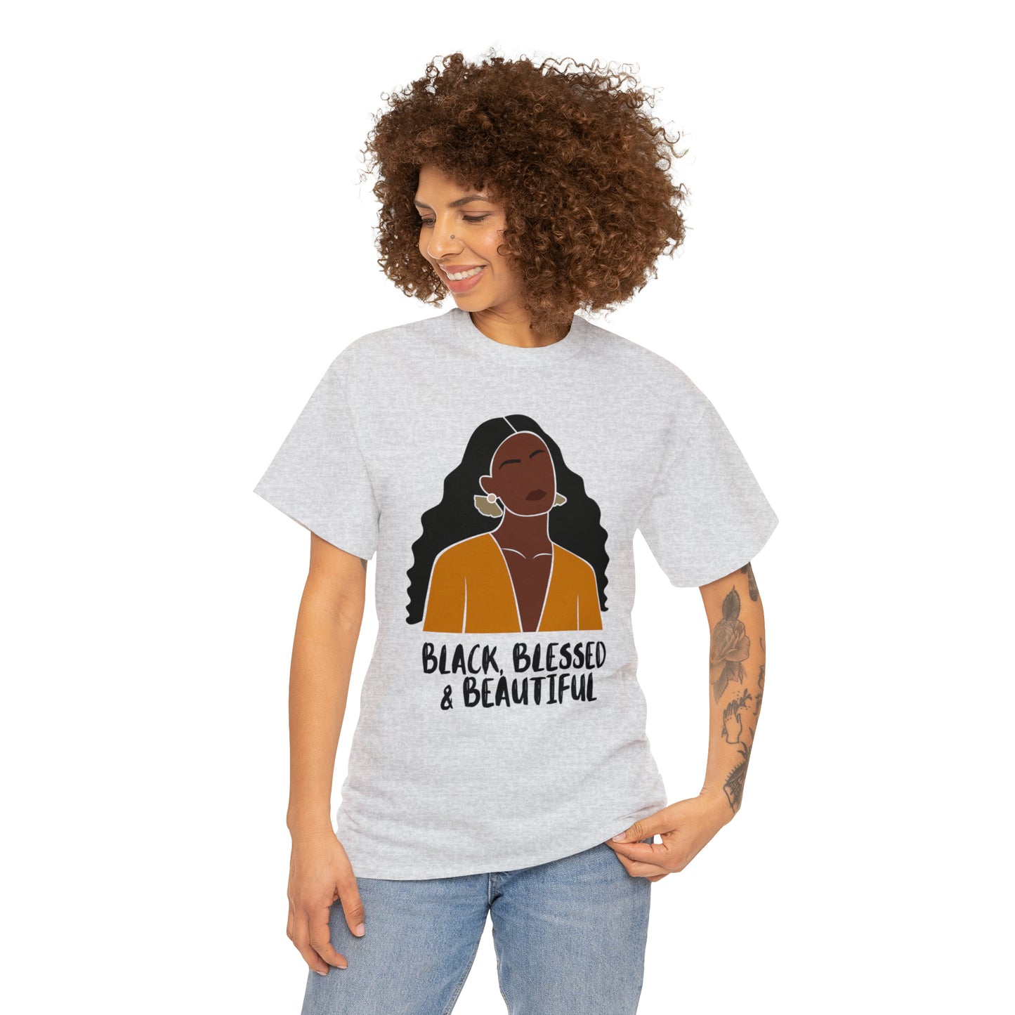 Black, Blessed & Beautiful Shirt | Empowered & Beautiful Cotton T-shirt