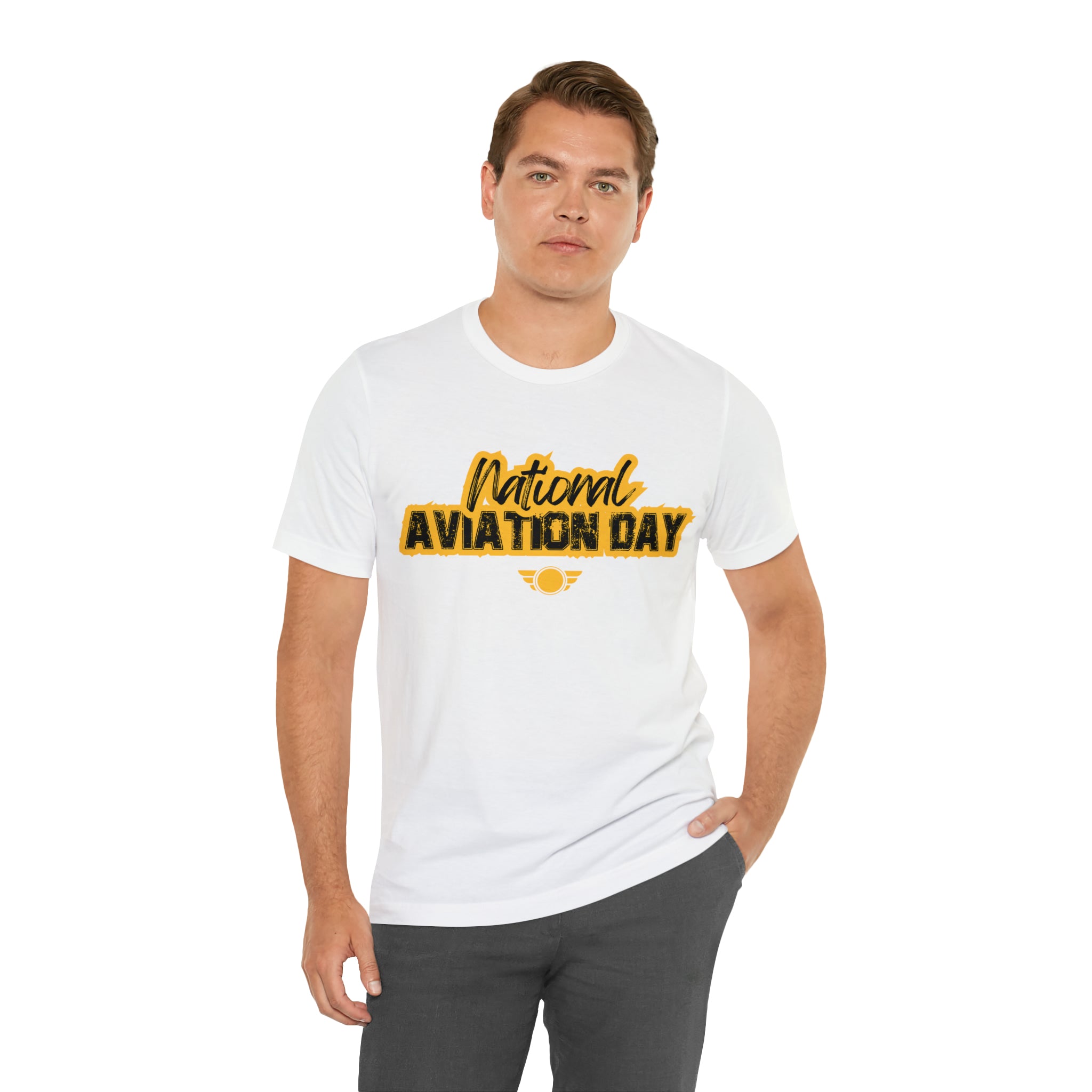 National Aviation Day Yellow Shirt | Airplane Pilot T-Shirt