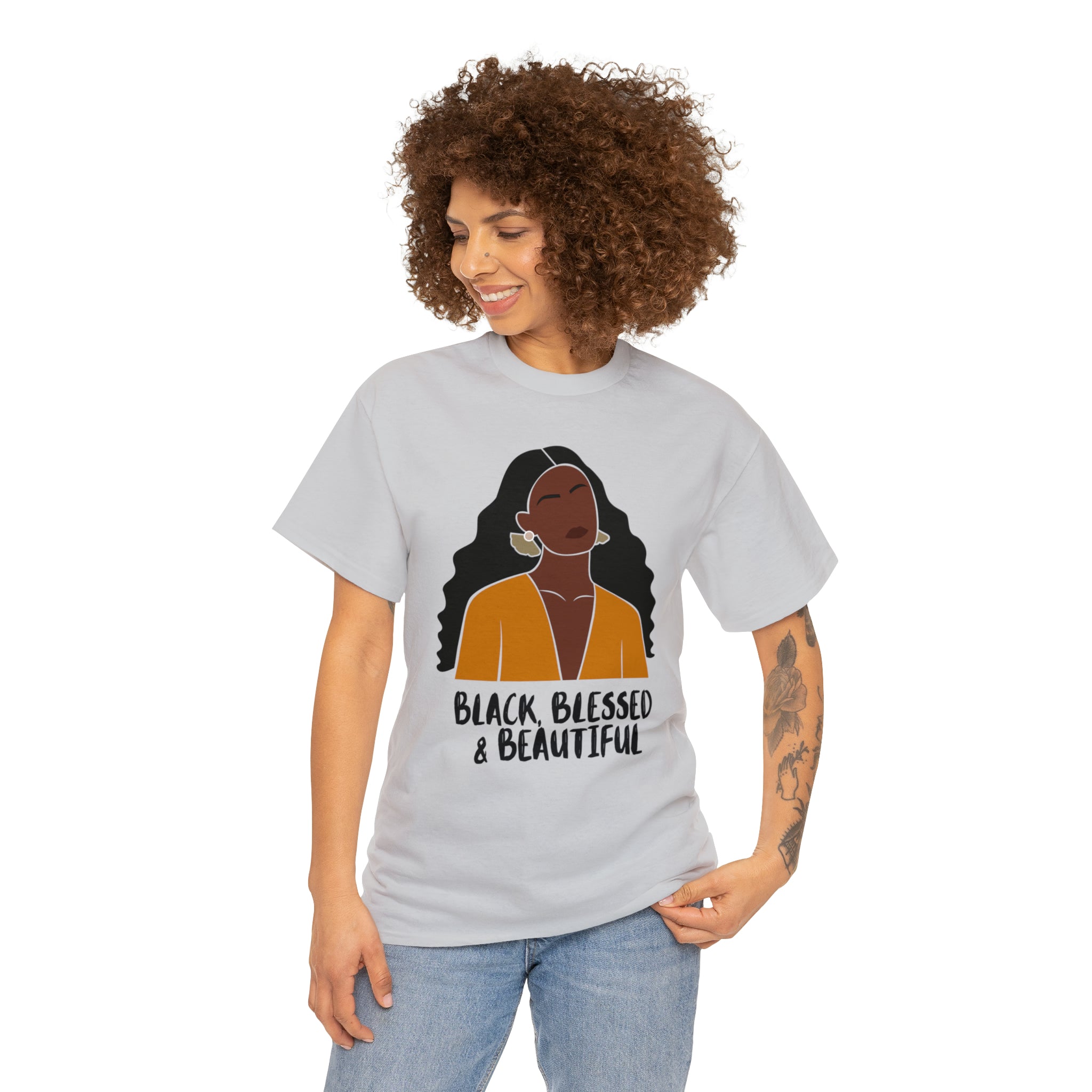 Black, Blessed & Beautiful Shirt | Empowered & Beautiful Cotton T-shirt
