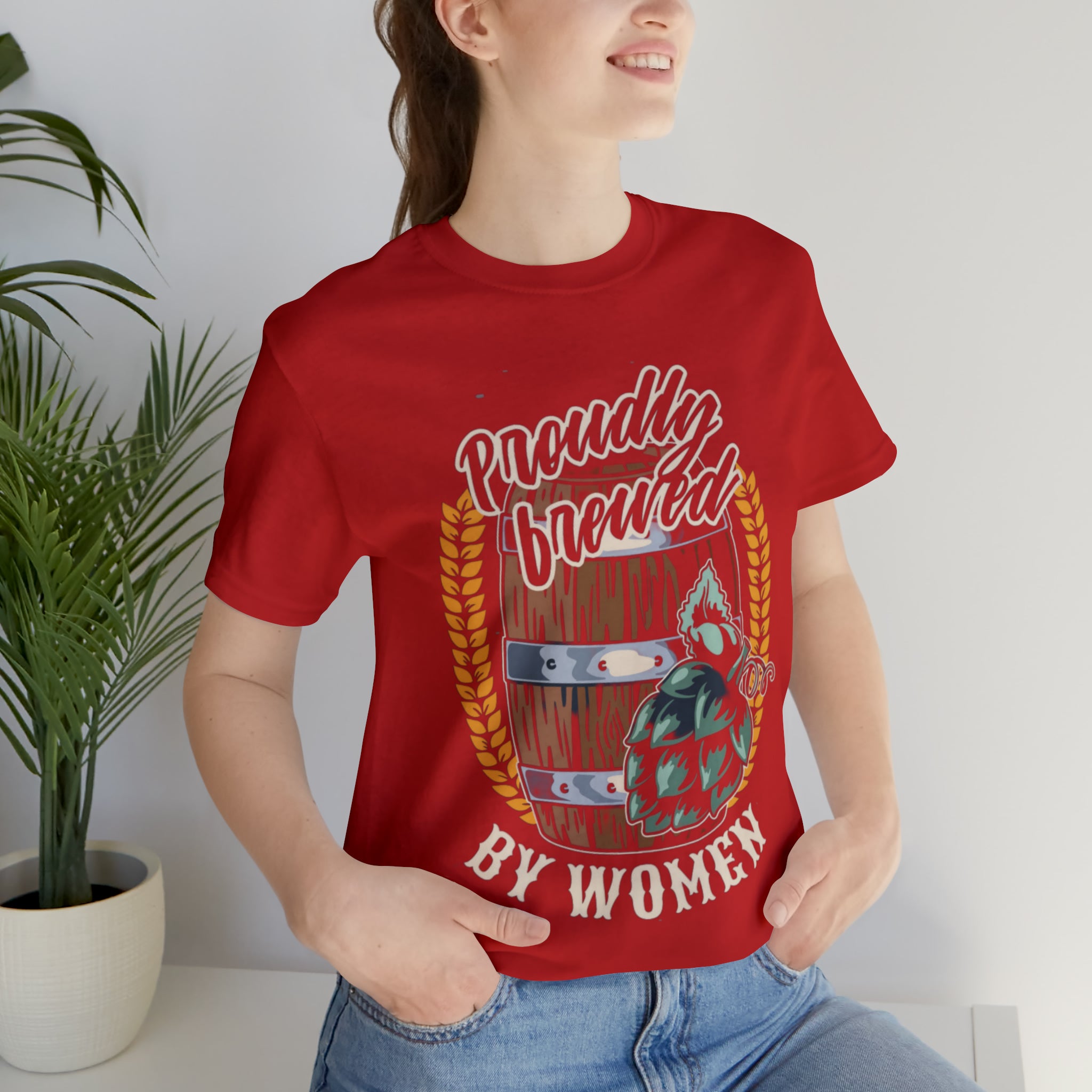 Brewed by Women Beer Shirt | Drink Beer Unisex T-Shirt