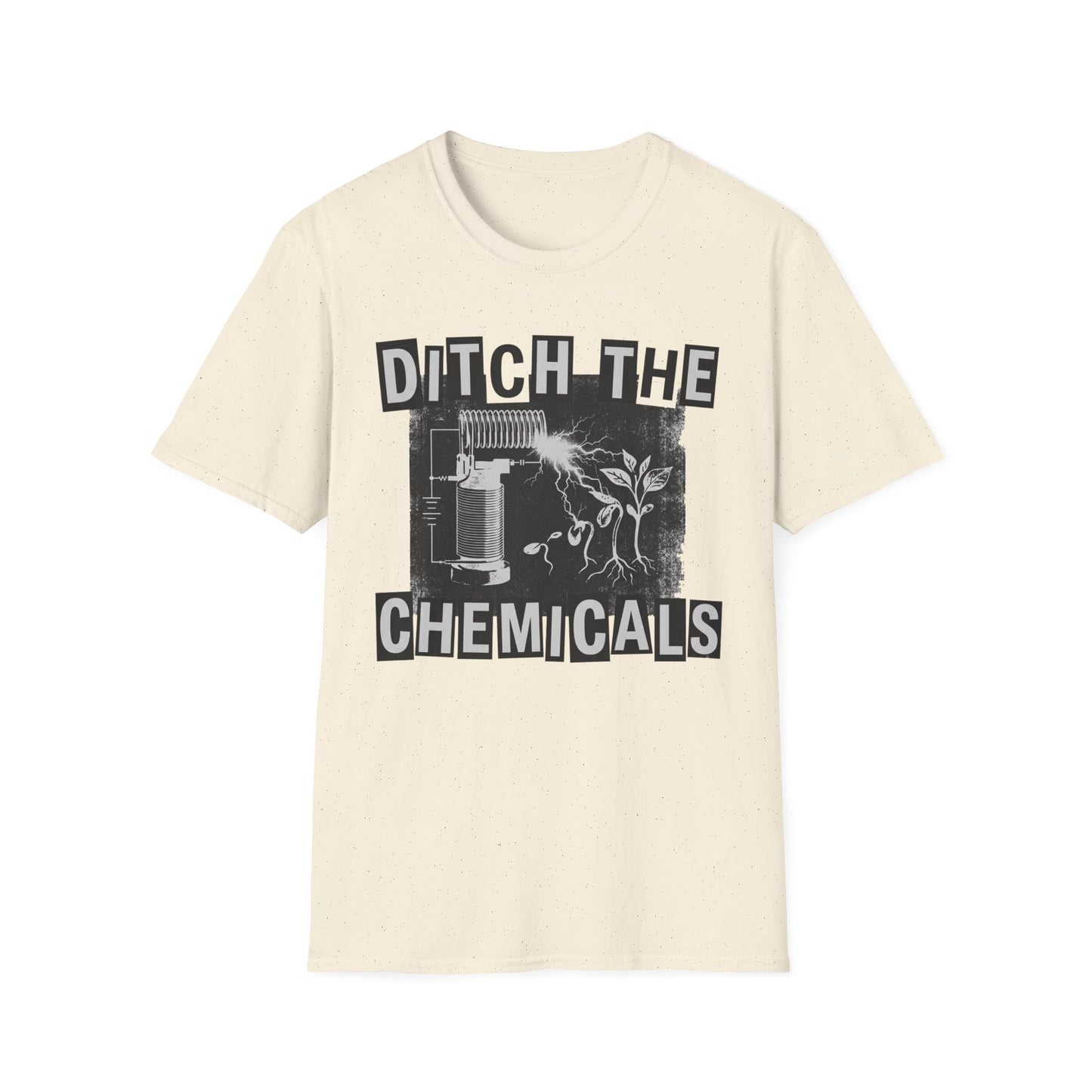 Ditch The Chemicals T‑Shirt — Vintage Eco-Friendly Protest Tee