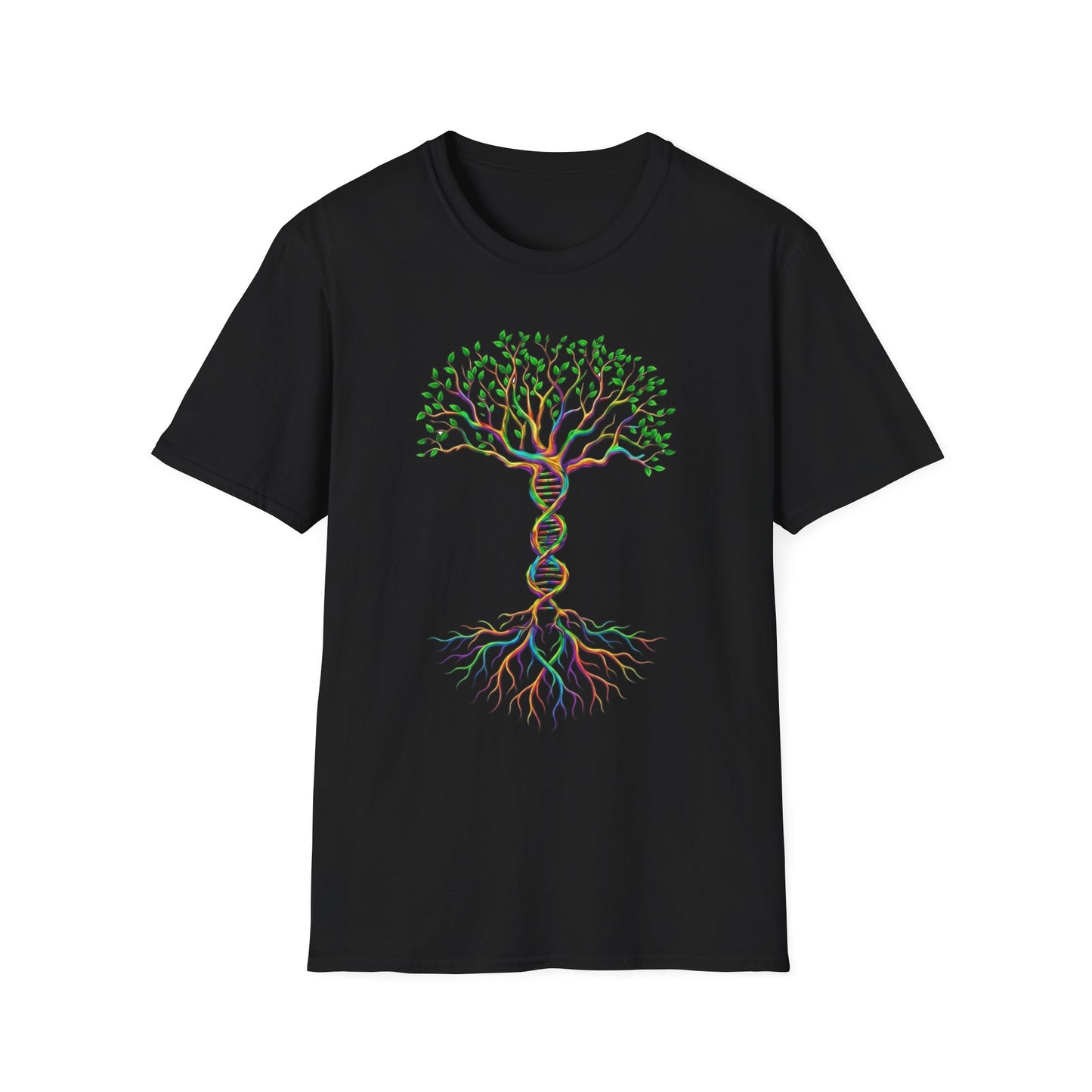 DNA Tree T-Shirt — Colorful Genetic Tree of Life Tee