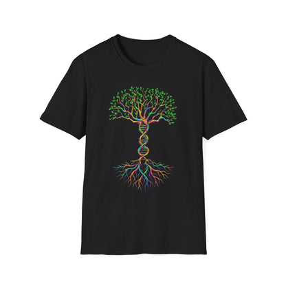 DNA Tree T-Shirt — Colorful Genetic Tree of Life Tee
