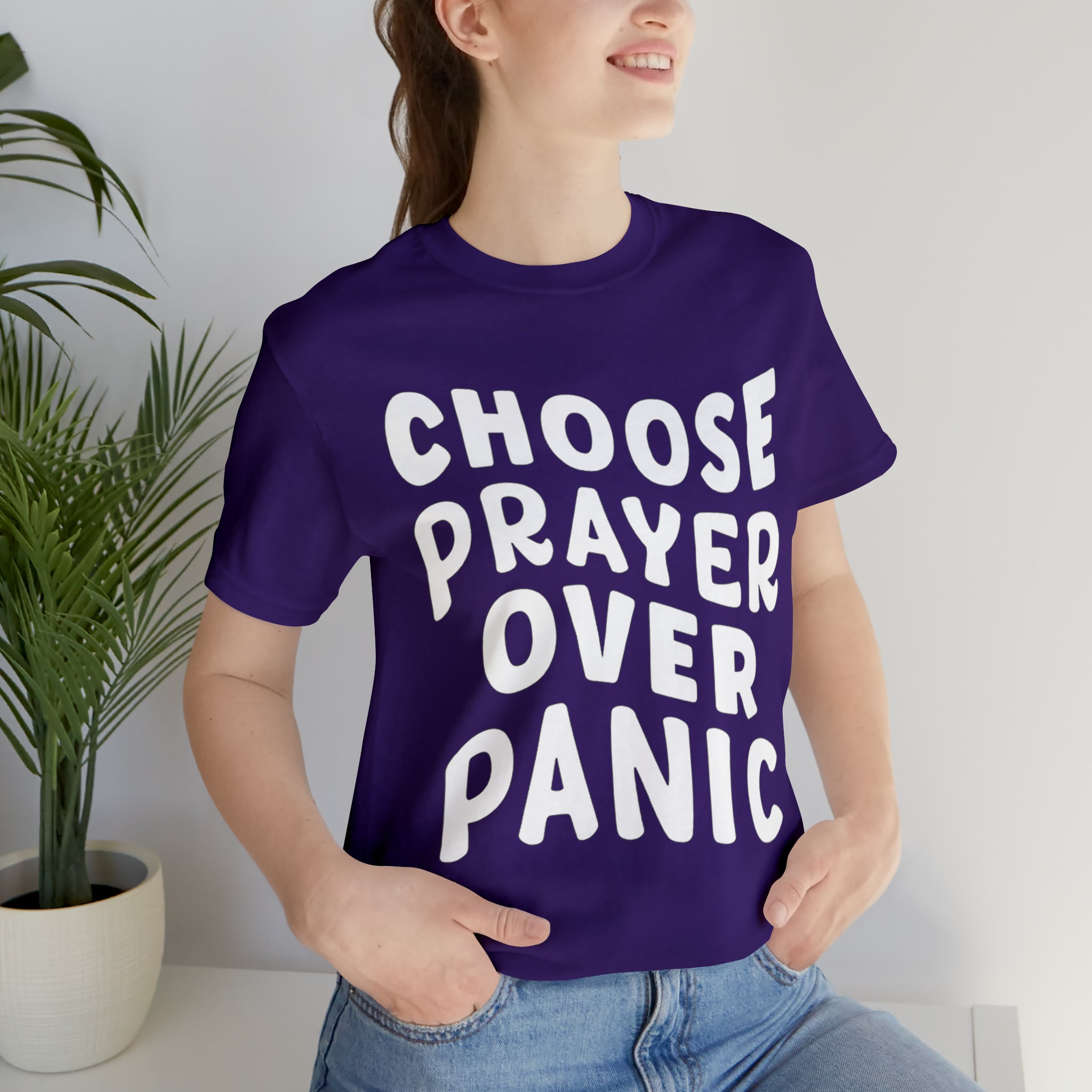 Prayer Over Panic Unisex Shirt | Religious Shirt for Prayers