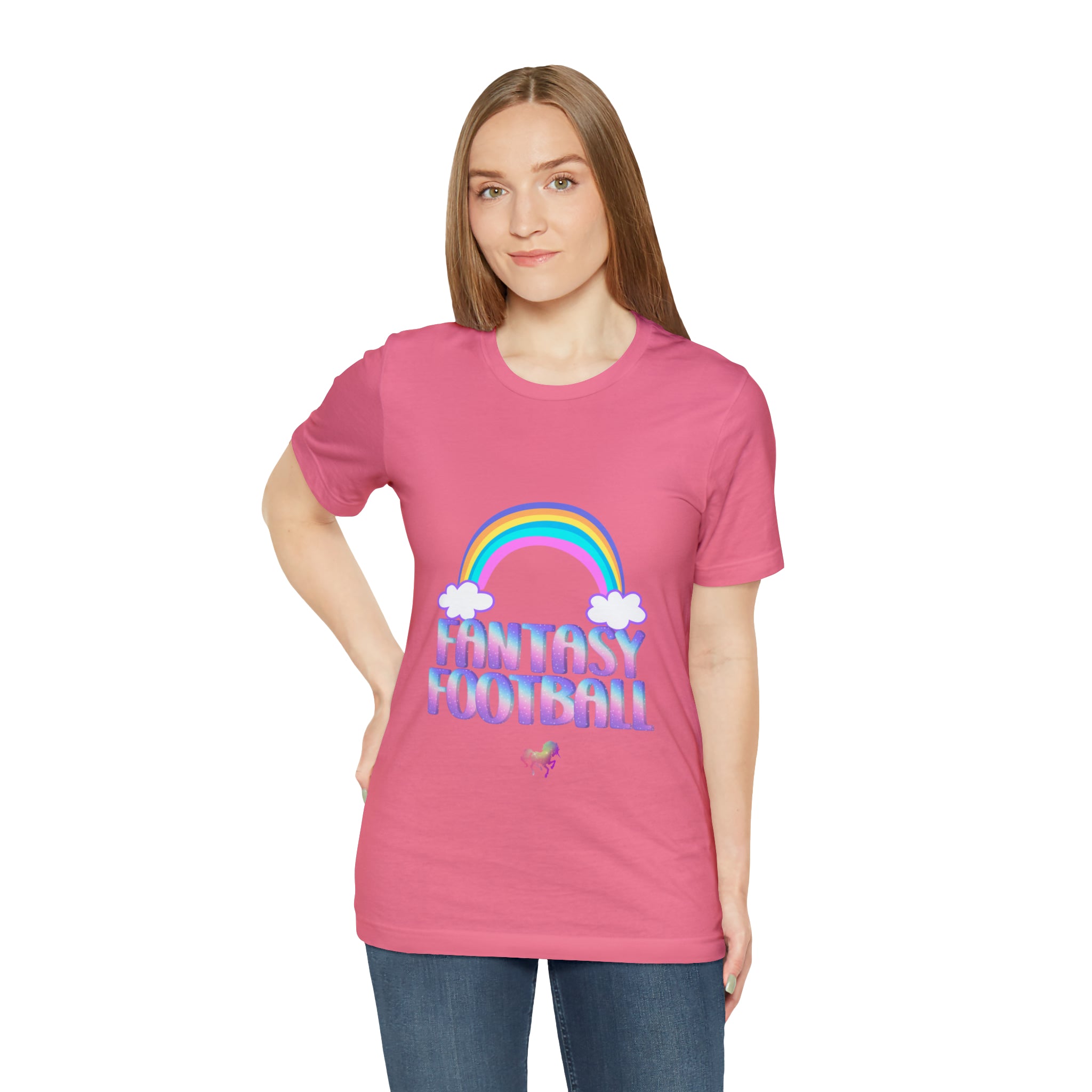Cute Fantasy Football Shirt | Pink Cute Fantasy Football Unisex T-Shirt