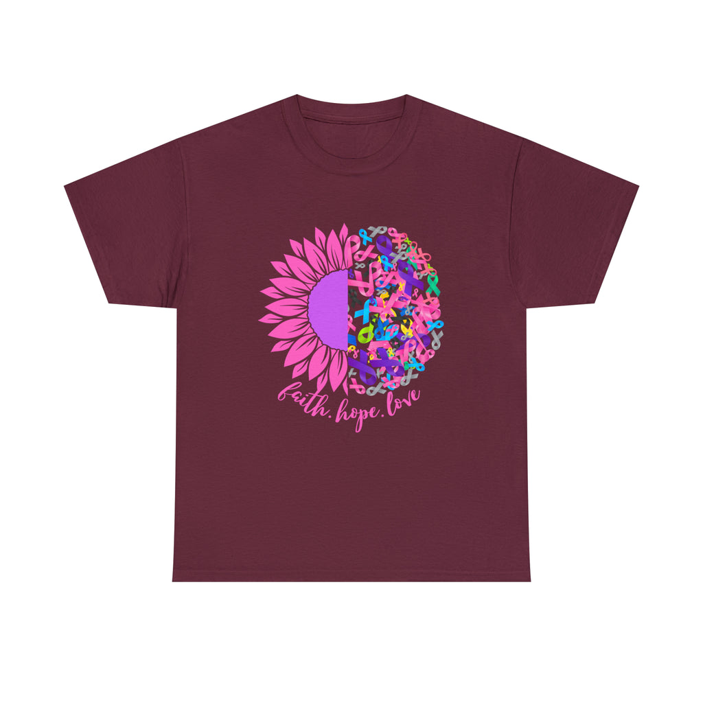 Faith Hope Love Shirt | Cancer Warrior Support Unisex T-Shirt