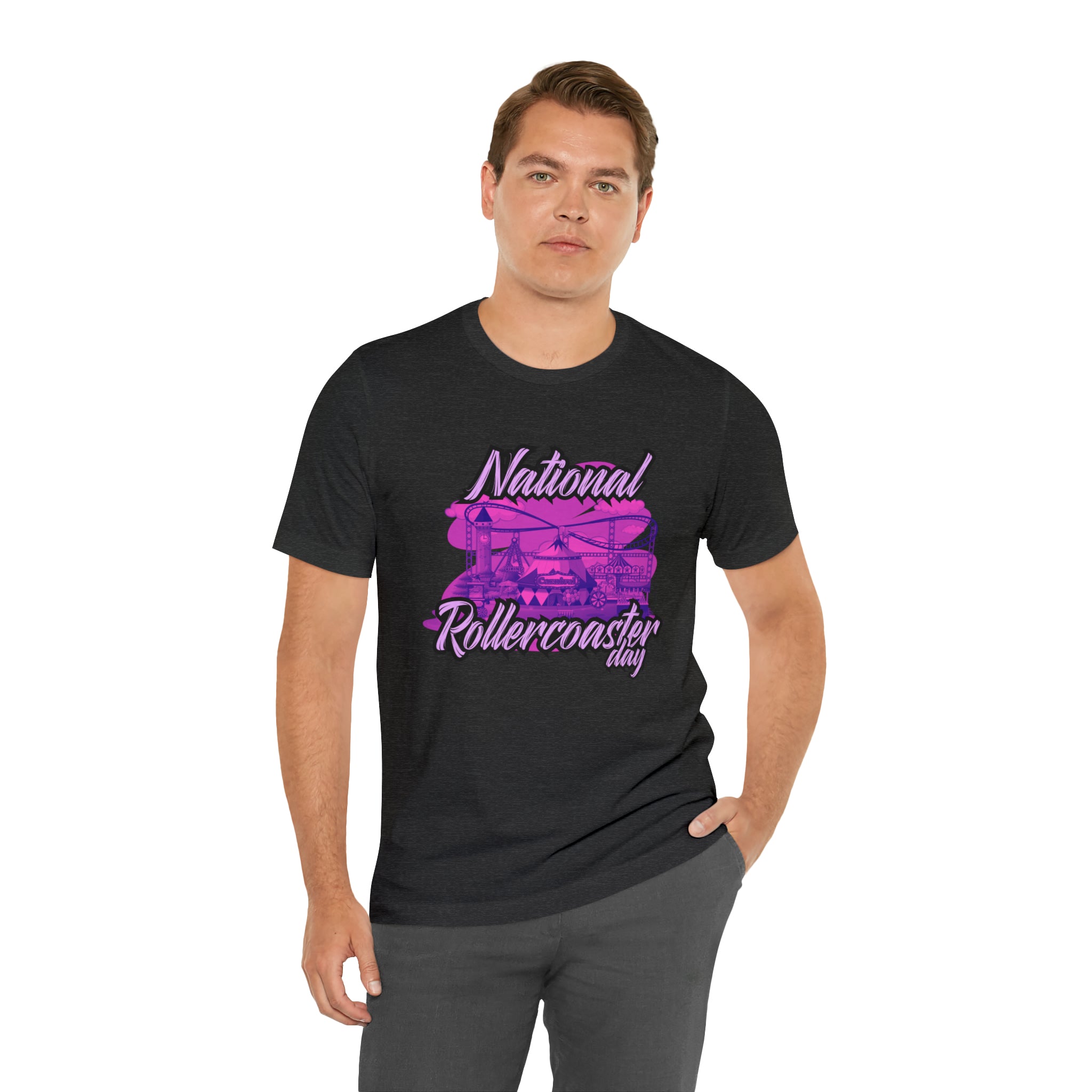 National Rollercoaster Day Pink Shirt | Carnival Ride T-Shirt