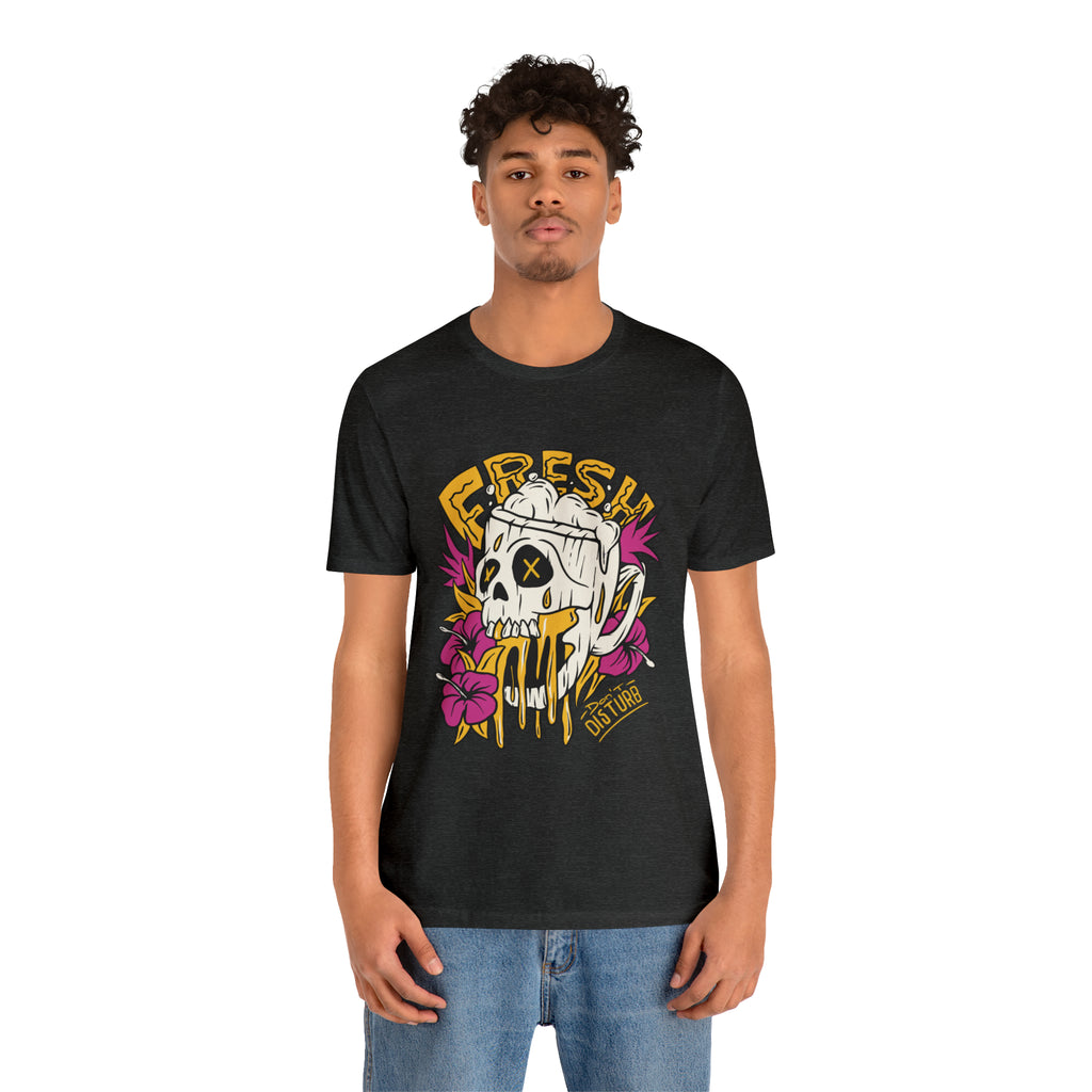 Fresh Beer Skull Shirt | Drink Beer Unisex T-Shirt
