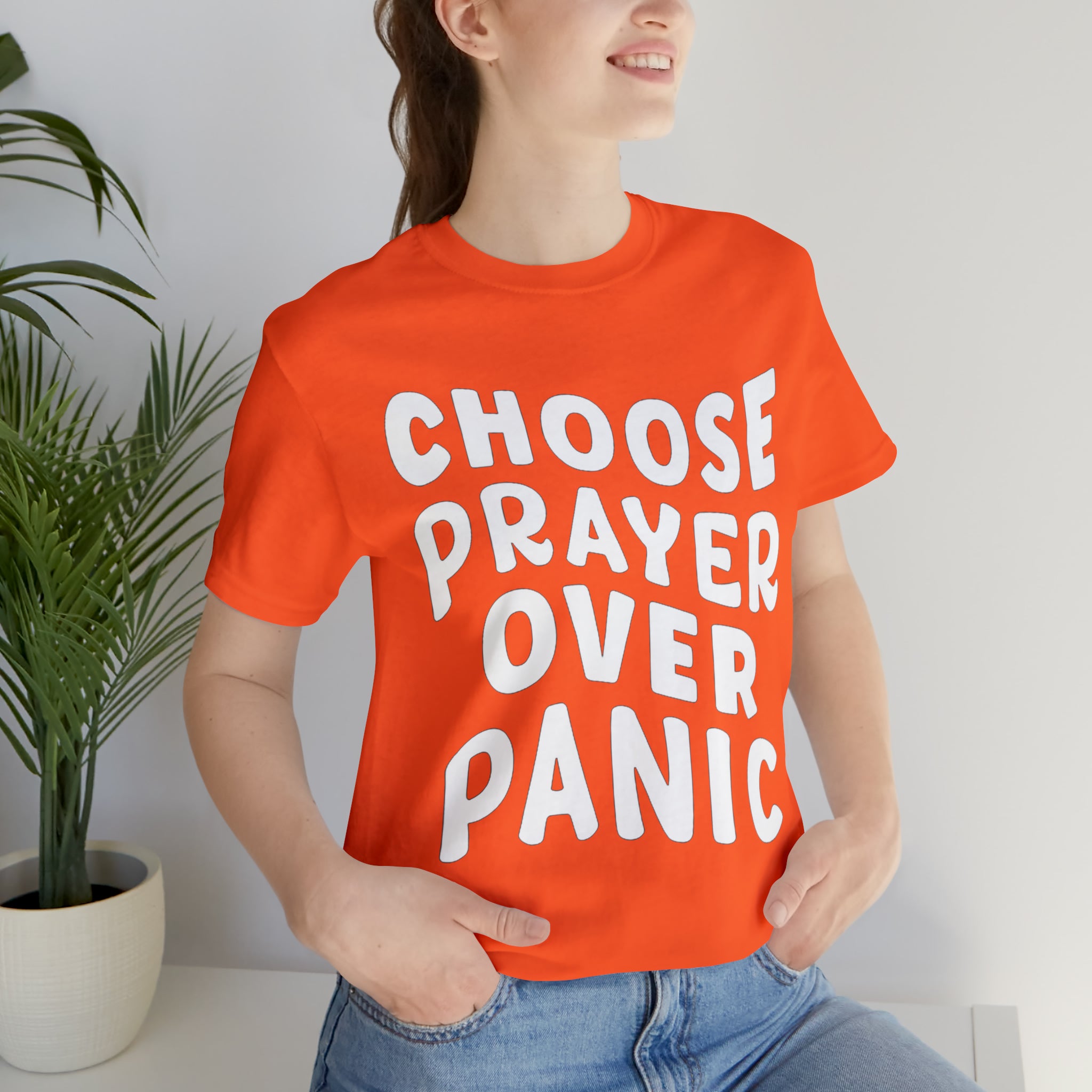 Prayer Over Panic Unisex Shirt | Religious Shirt for Prayers