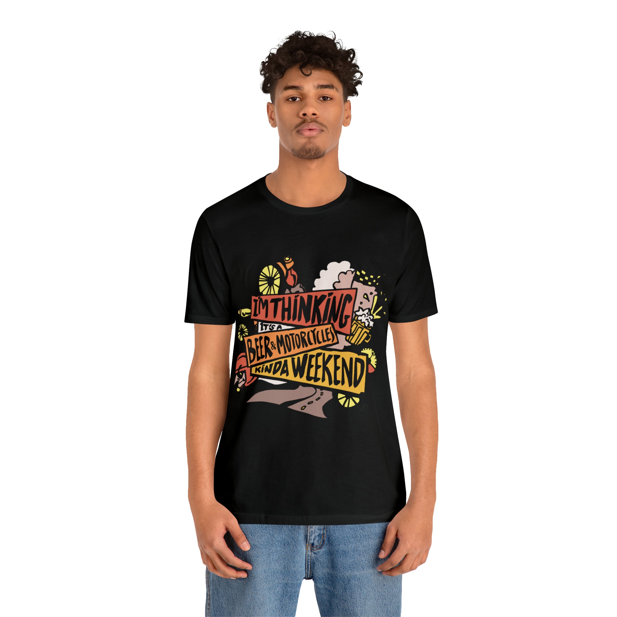 Beer and Motorcycle Shirt | Drink Beer Unisex T-Shirt