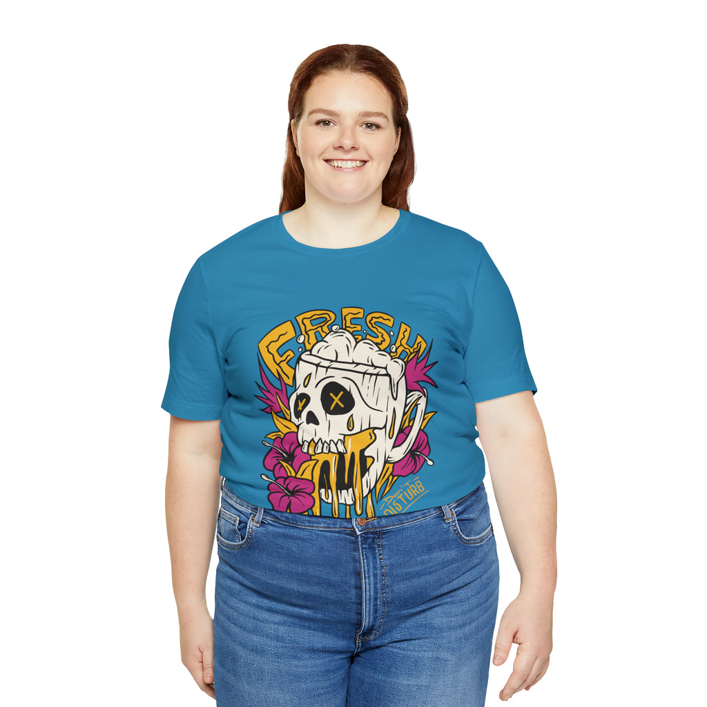 Fresh Beer Skull Shirt | Drink Beer Unisex T-Shirt