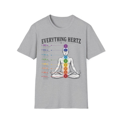 Chakra Frequency T-Shirt — "Everything Hertz" Meditation Tee