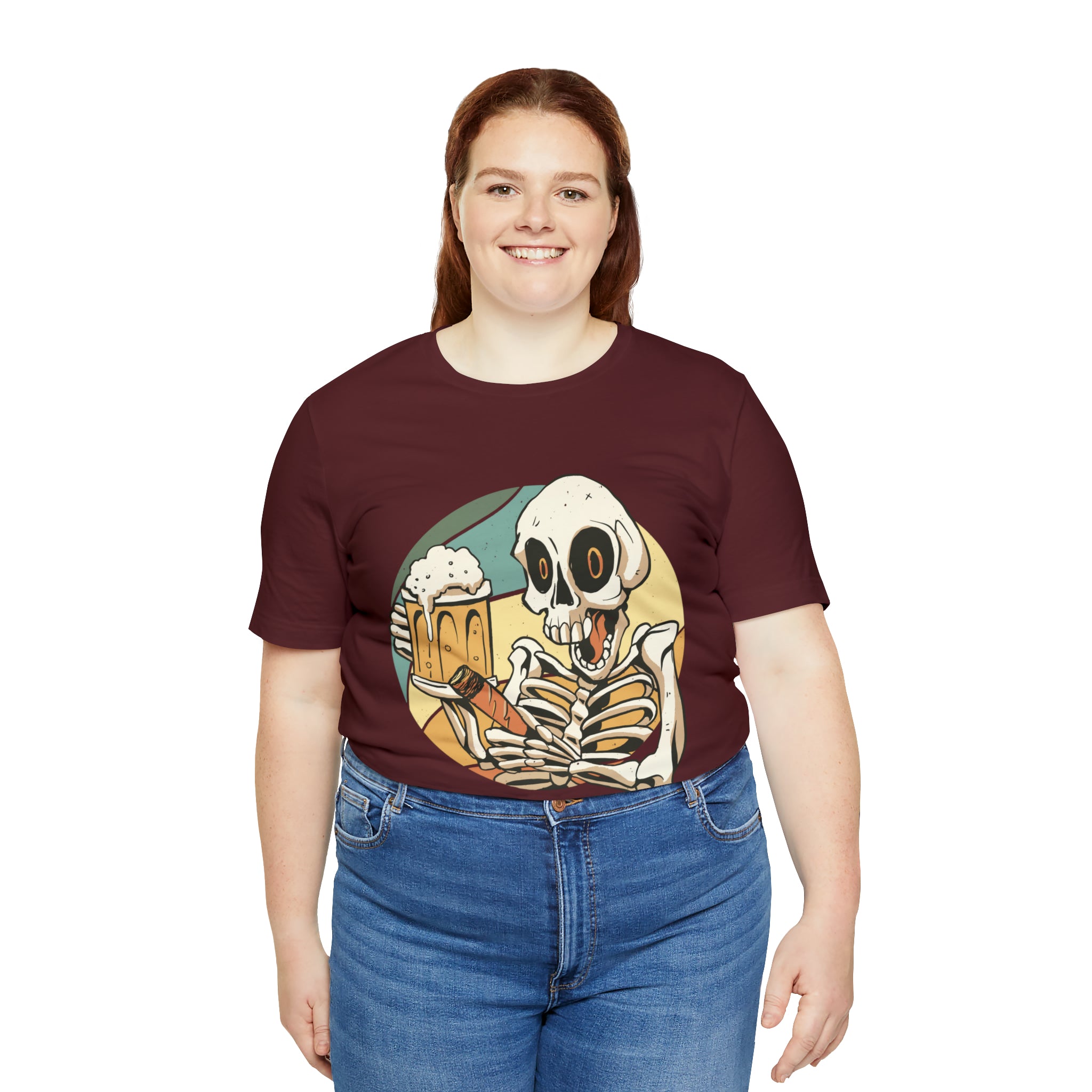 Skeleton Beer Shirt | Drink Beer Unisex T-Shirt