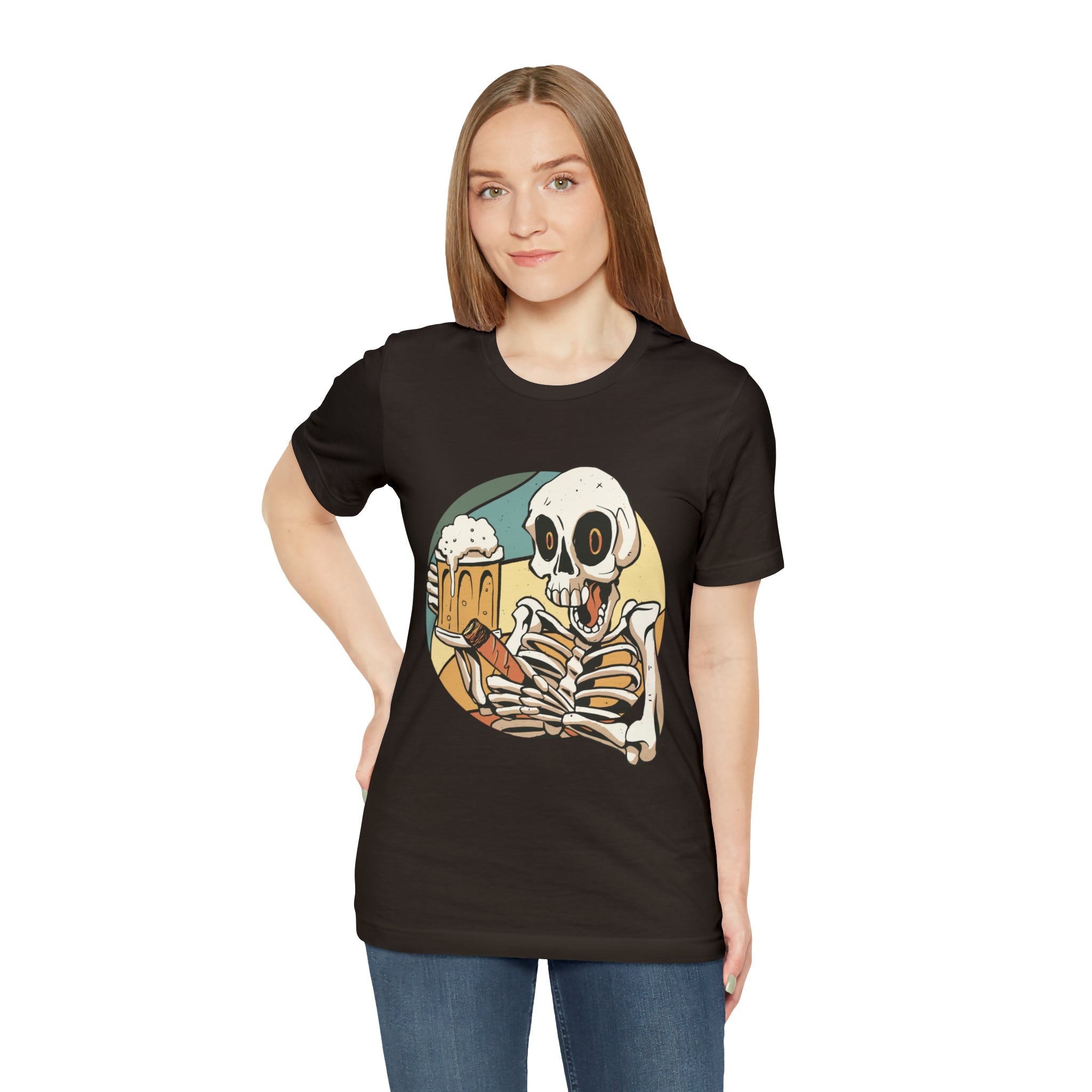 Skeleton Beer Shirt | Drink Beer Unisex T-Shirt