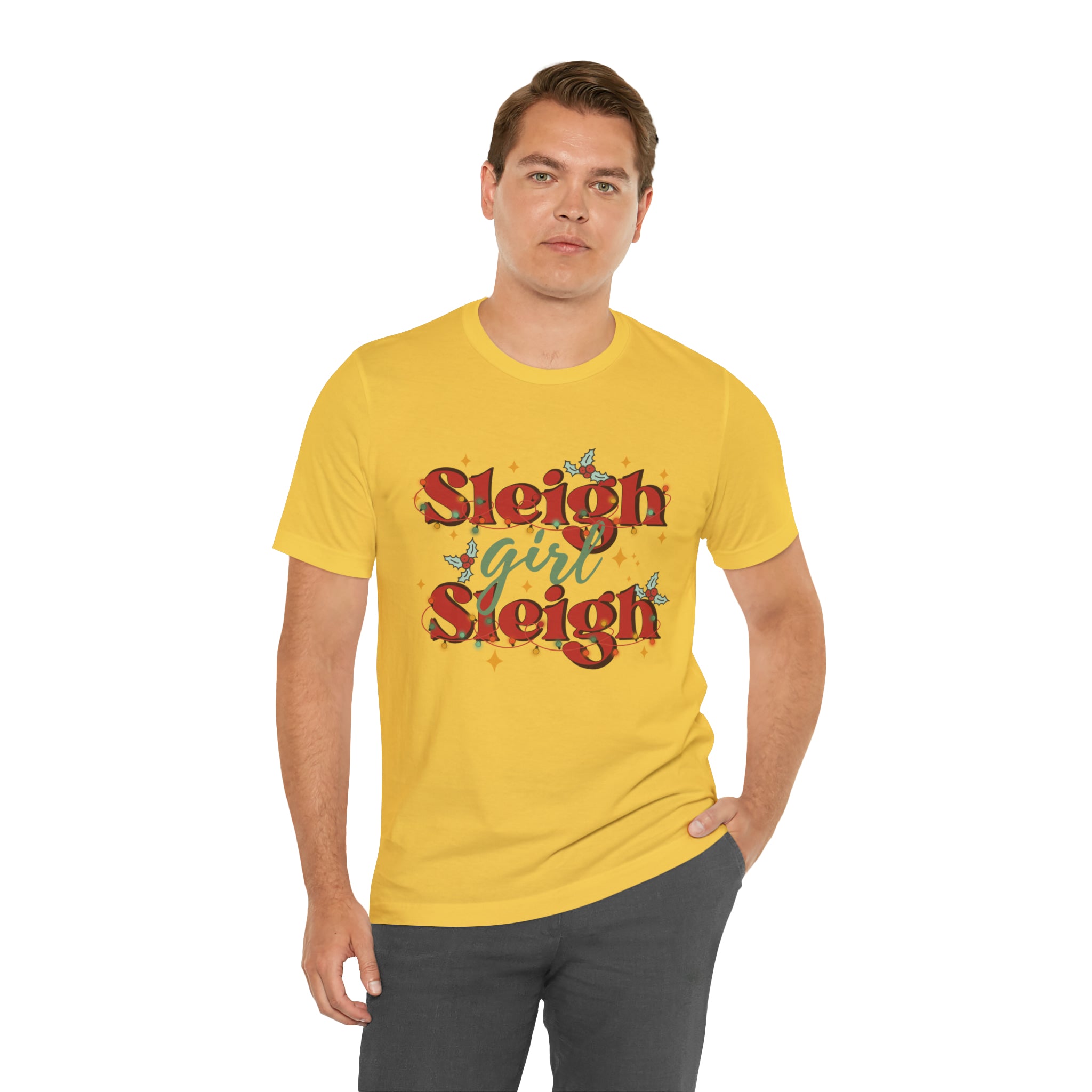 Slay Christmas Shirt for Women | Sleigh Girl Sleigh | Funny Pun for Christmas T-shirt
