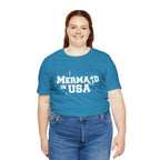 Mermaid in USA July 4th Shirt | July 4th Independence Statement T-Shirt