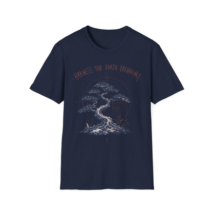 Harness The Earth Frequency T-Shirt — Bonsai Tree Spiritual Tee