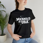 Mermaid in USA July 4th Shirt | July 4th Independence Statement T-Shirt
